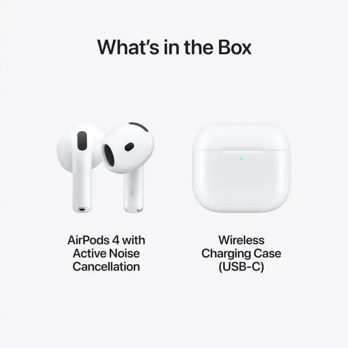 Apple - AirPods 4 with Active Noise Cancellation - White