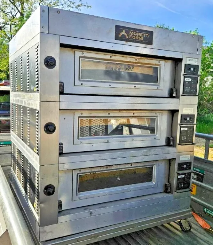 Commercial Pizza Oven Electric Stone Moretti Forni AMACC1UL 3 Deck Deck Bakery