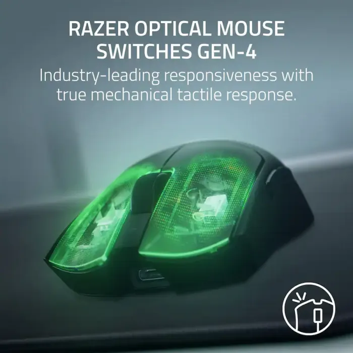 Razer - Viper V4 Pro Ultra Lightweight Optical Gaming Mouse with 180 Hour Battery Life - 8k Polling Rate - Wireless - Black