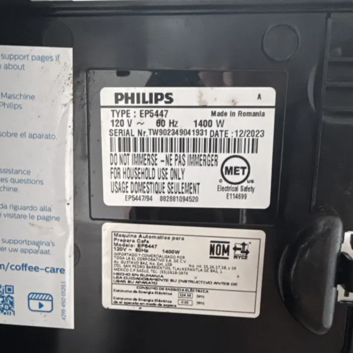 Philips LatteGo Series 5400 Coffee Machine (EP5447/90)