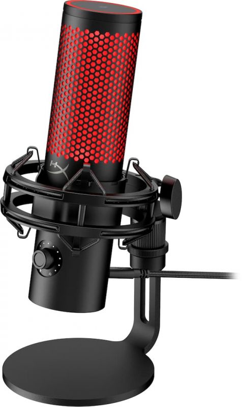 HyperX - QuadCast 2 Wired Multi-Pattern USB Electret Condenser Microphone - Black