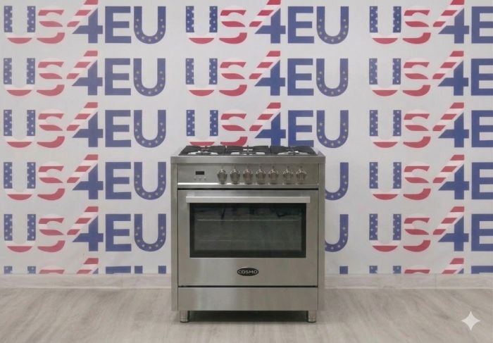 COSMO 36 in. 220/240 V Dual Fuel Range 5 Burners (OPEN BOX, COSMETIC IMPERFECTIONS)