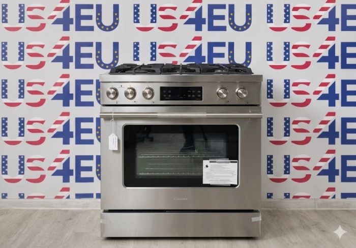 COSMOS 36 in. Electric Range, 5 Burners, Stainless (OPEN BOX, COSMETIC IMPERFECTIONS)