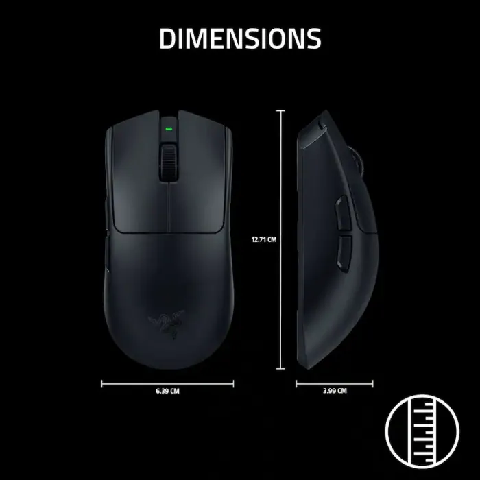 Razer - Viper V4 Pro Ultra Lightweight Optical Gaming Mouse with 180 Hour Battery Life - 8k Polling Rate - Wireless - Black