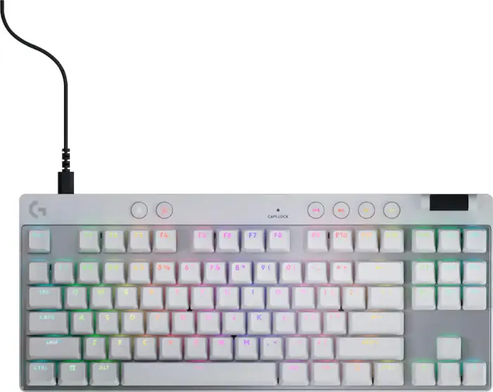 Logitech - PRO X TKL RAPID Wired Hall-Effect Gaming Keyboard with Magnetic Analog Switch and Customizable RGB Lighting for PC
