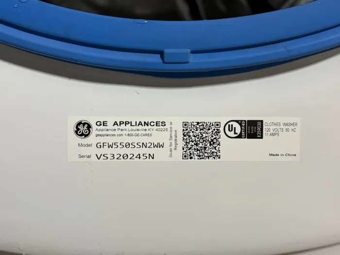 GE GFW550SSN2WW 4.8 cu ft Capacity Smart Front Load Washer w/ UltraFresh Vent