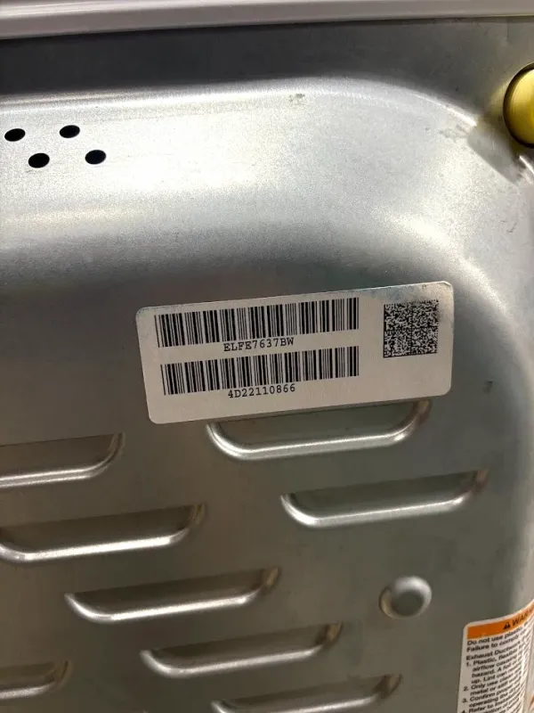 Electrolux ELFE7637BW 27-Inch 208V Electric Dryer with 8.0 Cu. Ft. Capacity