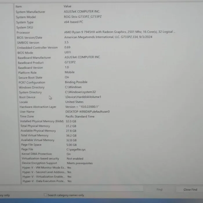 Asus ROG Strix Scar 17 G733 Ryzen 9 7945HX 32GB 1TB RTX 4080