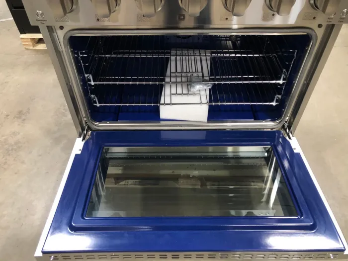 COSMO 36 in. Gas Range, 6 Burners, Stainless Steel (OPEN BOX, COSMETIC IMPERFECTIONS)