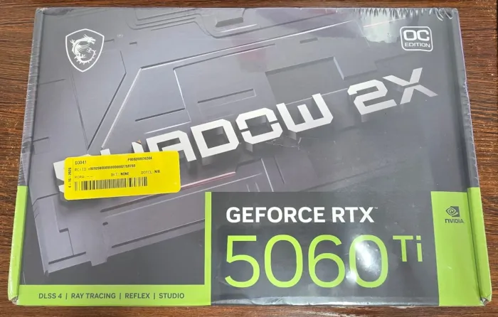 NEW MSI GeForce RTX 5060 Ti Shadow 2X OC 16GB GDDR7 Graphics Card GPU