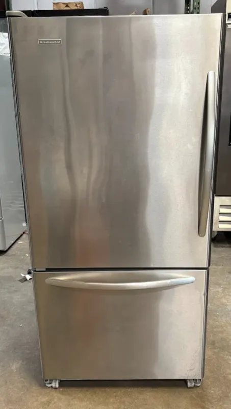 KitchenAid KBLS22KCMS00 Free-Standing 21.9 Cu. Ft. Bottom-Freezer Refrigerator