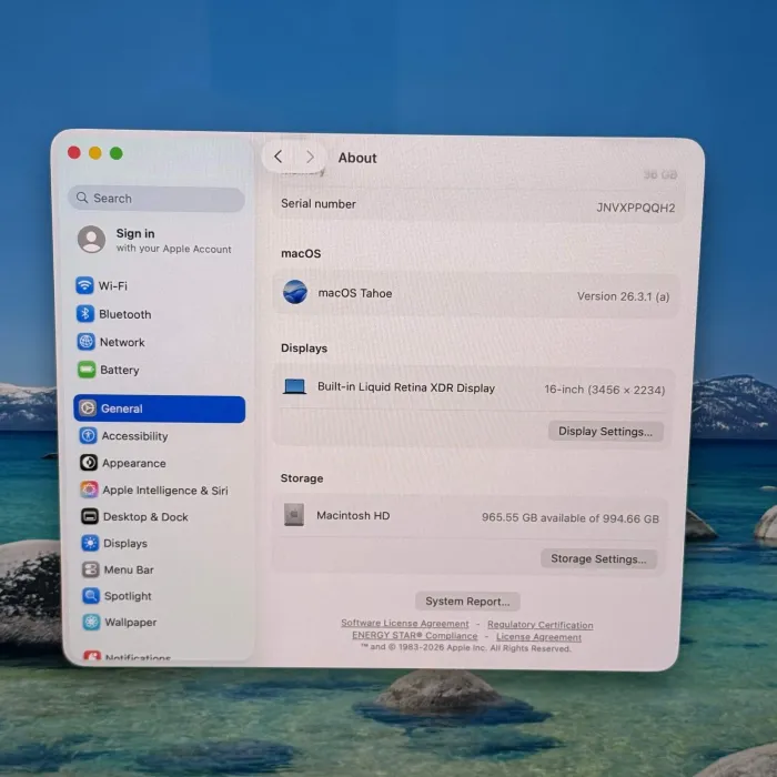 2024 Apple MacBook Pro 16" M4 Max 32C GPU 4.5GHz 36GB RAM 1TB SSD A3186 Read